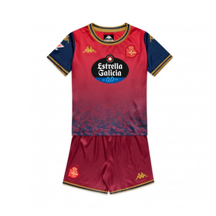 Conjunto Kappa Deportivo La Coruña Segunda Equipación 2025-2026 Niño