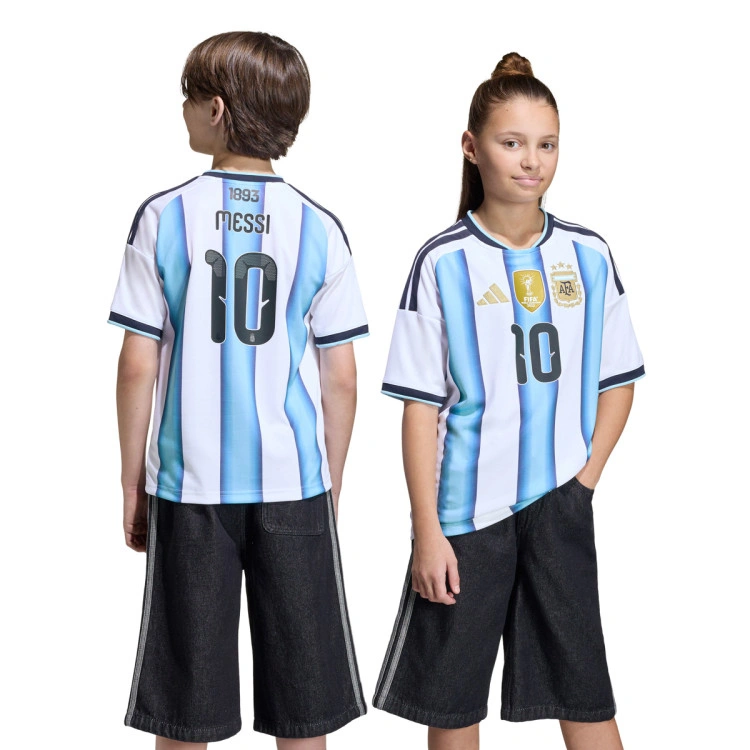 Camiseta adidas Argentina Primera Equipación Mundial Messi 2026 Niño