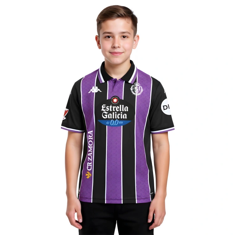 Camiseta Kappa Real Valladolid Segunda Equipación 2025-2026 Niño