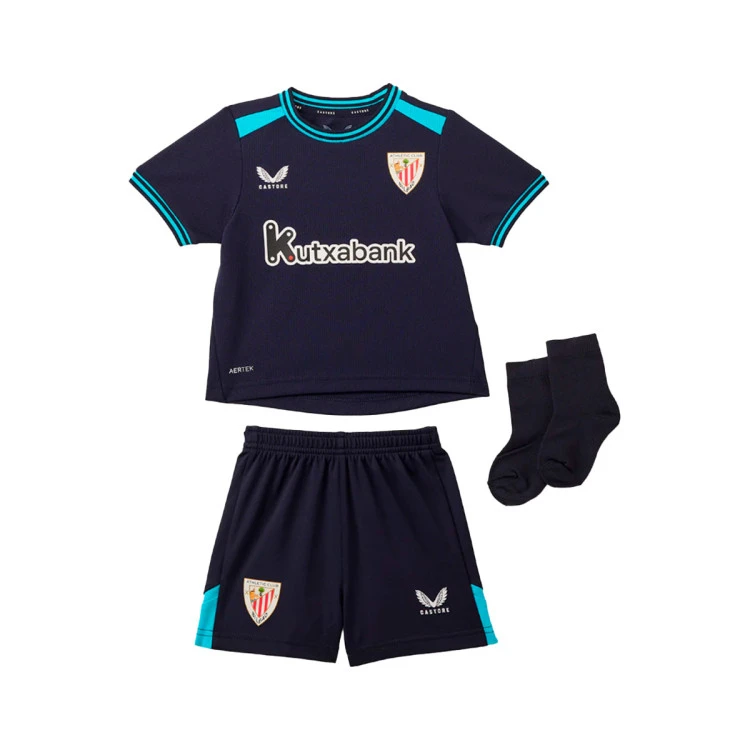 Conjunto Castore Athletic Club Bilbao Segunda Equipación 2025-2026 Bebé