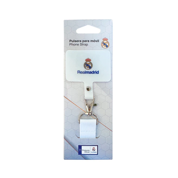 Pulsera Lanyard Smartphone Blanca Real Madrid