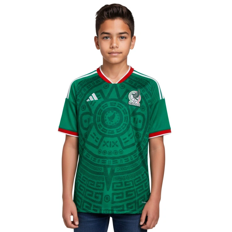 Camiseta adidas Mexico Primera Equipación Mundial 2026 Niño
