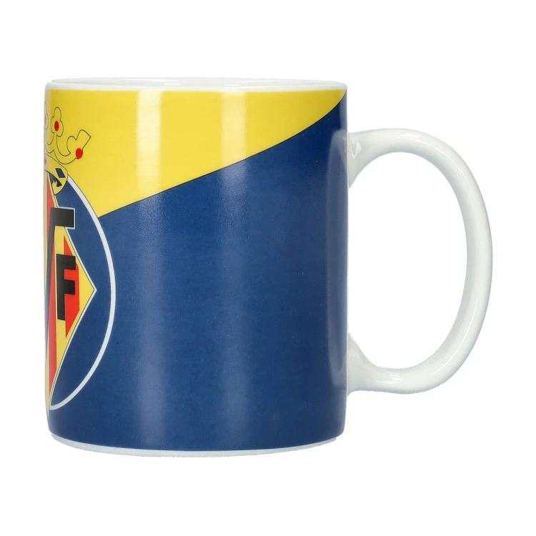 Taza Villarreal CF Escudo Bicolor Diagonal Villarreal2025-2026