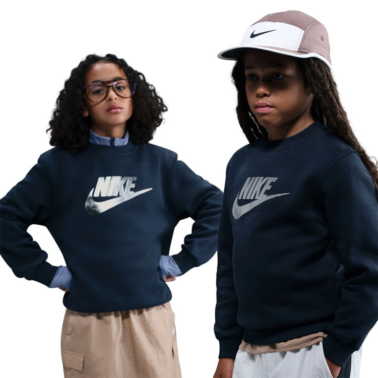 Sudadera Nike Club Fleece Crew Gold Niño