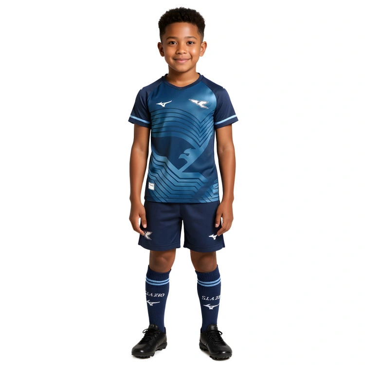 Conjunto Mizuno Lazio Segunda Equipación 2025-2026 Niño