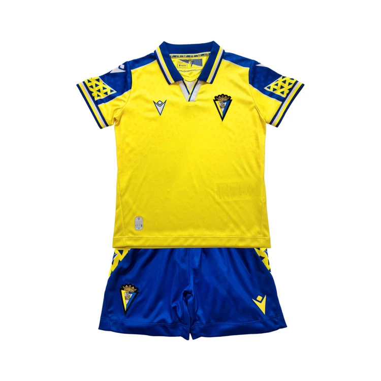 Conjunto Macron Cadiz CF Primera Equipación 2024-2025 Niño