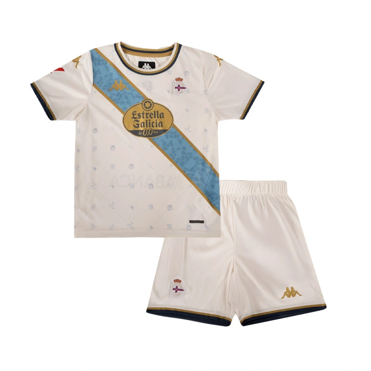 Conjunto Kappa Deportivo La Coruña Tercera Equipación 2025-2026 Niño