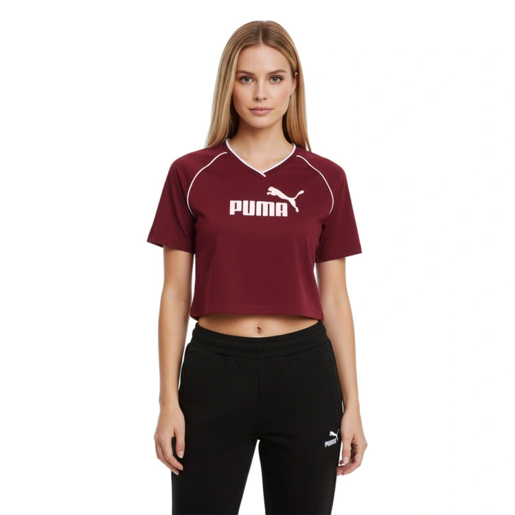 Camiseta Puma Essentials Relaxed Cropped Football Jersey Mujer
