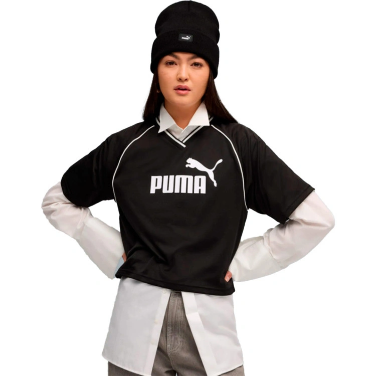 Camiseta Puma Essentials Relaxed Cropped Football Jersey Mujer