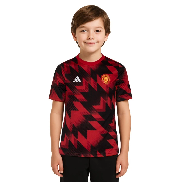Camiseta adidas Manchester United Pre-Match 2025-2026 Niño