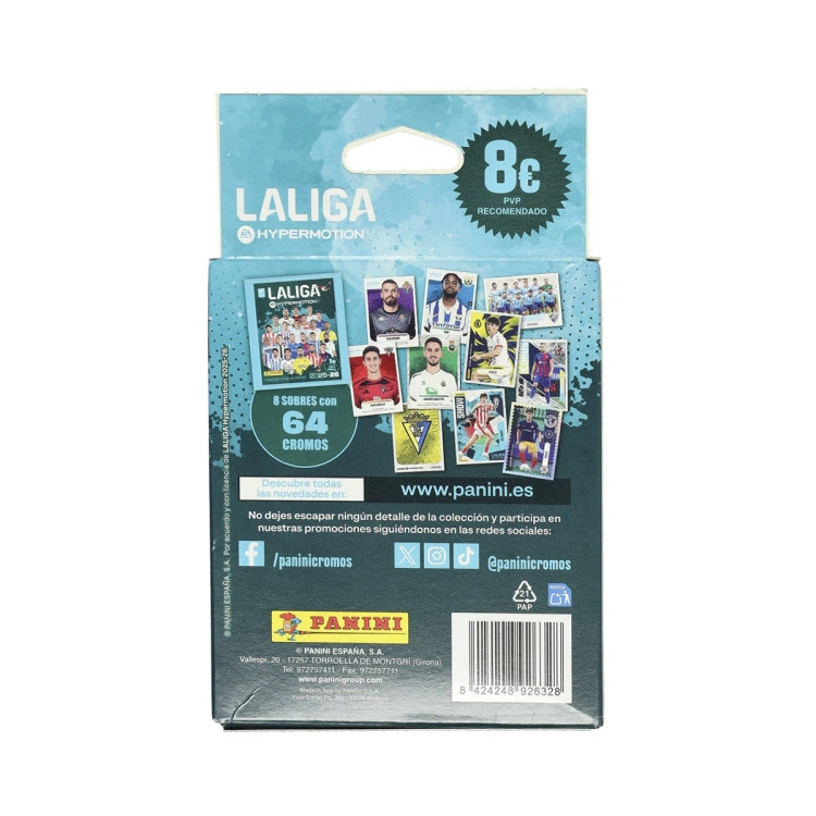 Ecoblister 8 sobres Liga Hypermotion 2025-2026