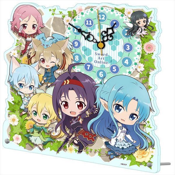 Sword Art Online Alicization WoU Petite Choko Acrylic Table Clock Asuna / Sinon / Leafa. other