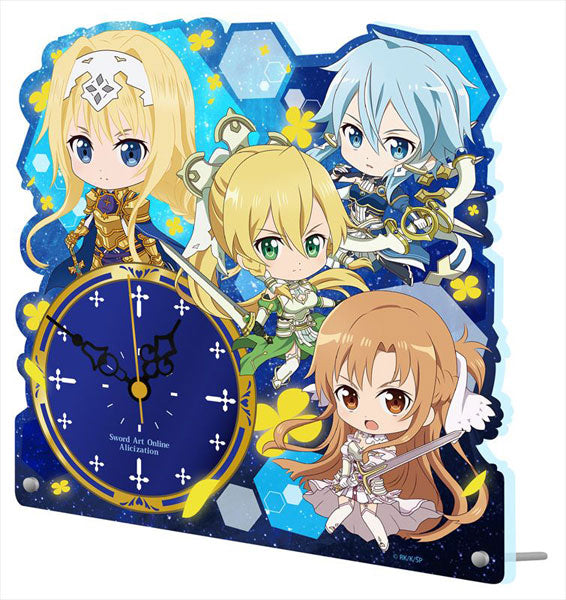 Sword Art Online Alicization War of Underworld Petite Choko Acrylic Table Clock Three Goddesses & Alice