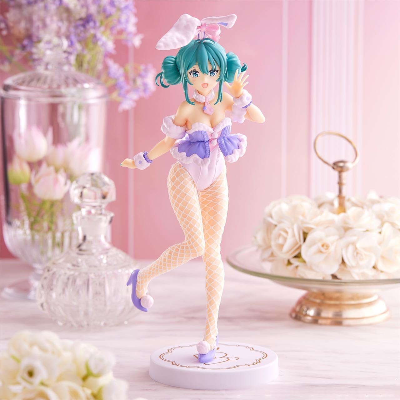 Hatsune Miku - BiCute Bunnies Figure - White Rabitt Lavender Ver.