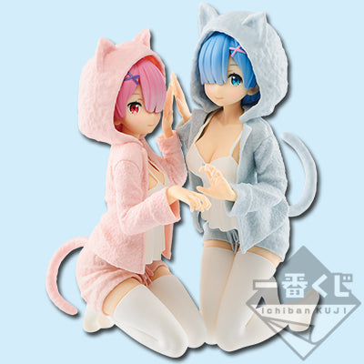 Re:Zero - Starting Life in Another World - always be with you - Lem & Ram Figure Nyanko mode [Ichiban-Kuji Prize A]