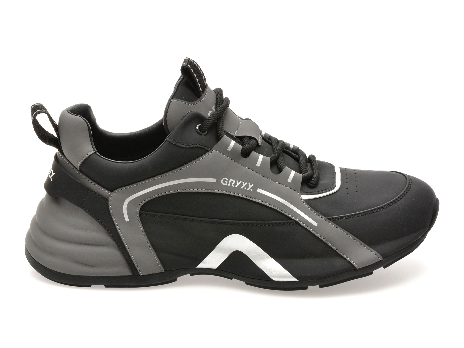 Pantofi sport GRYXX negri, 917063, din piele naturala