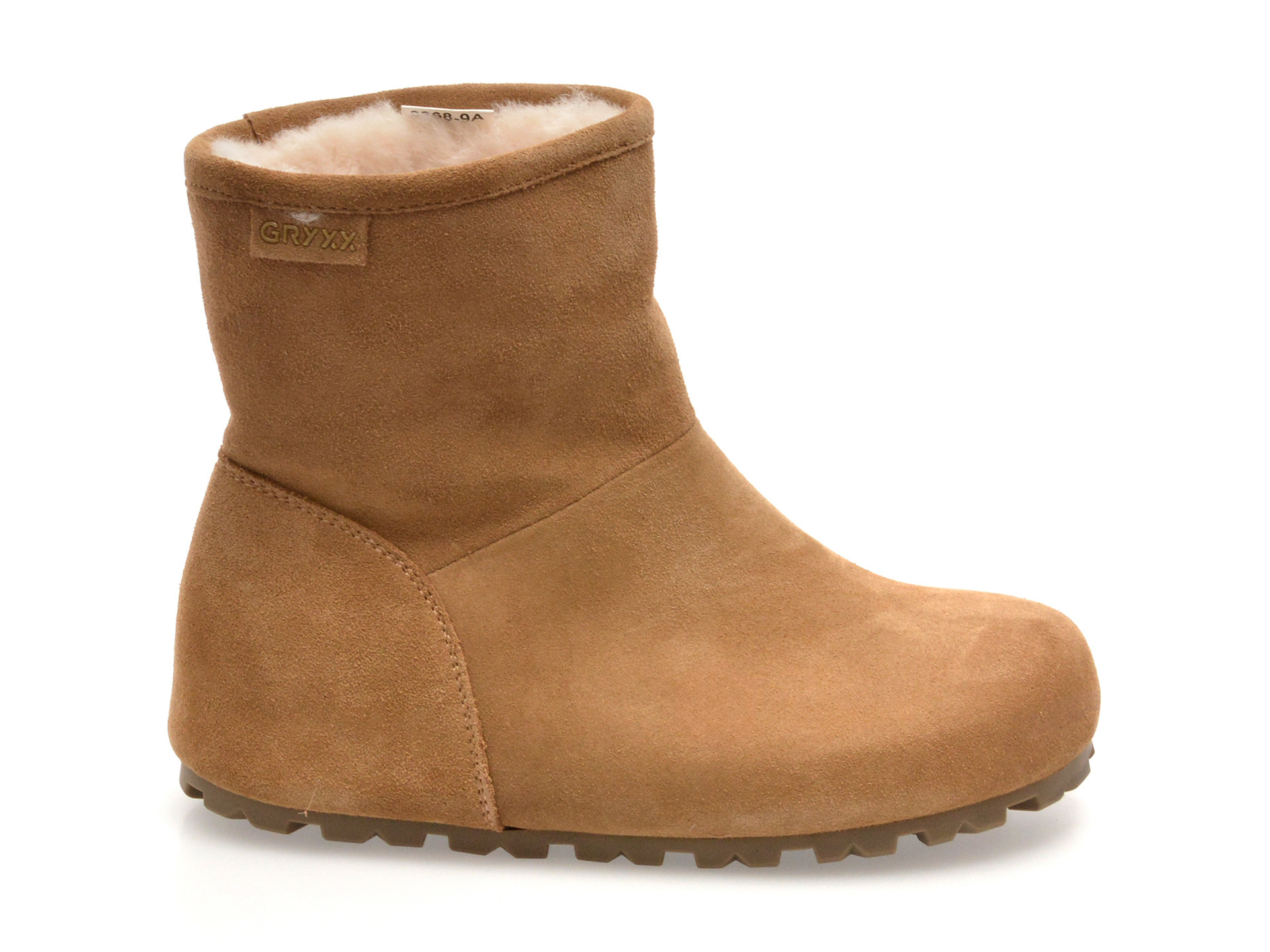 Ghete GRYXX maro, 8368, din piele intoarsa
