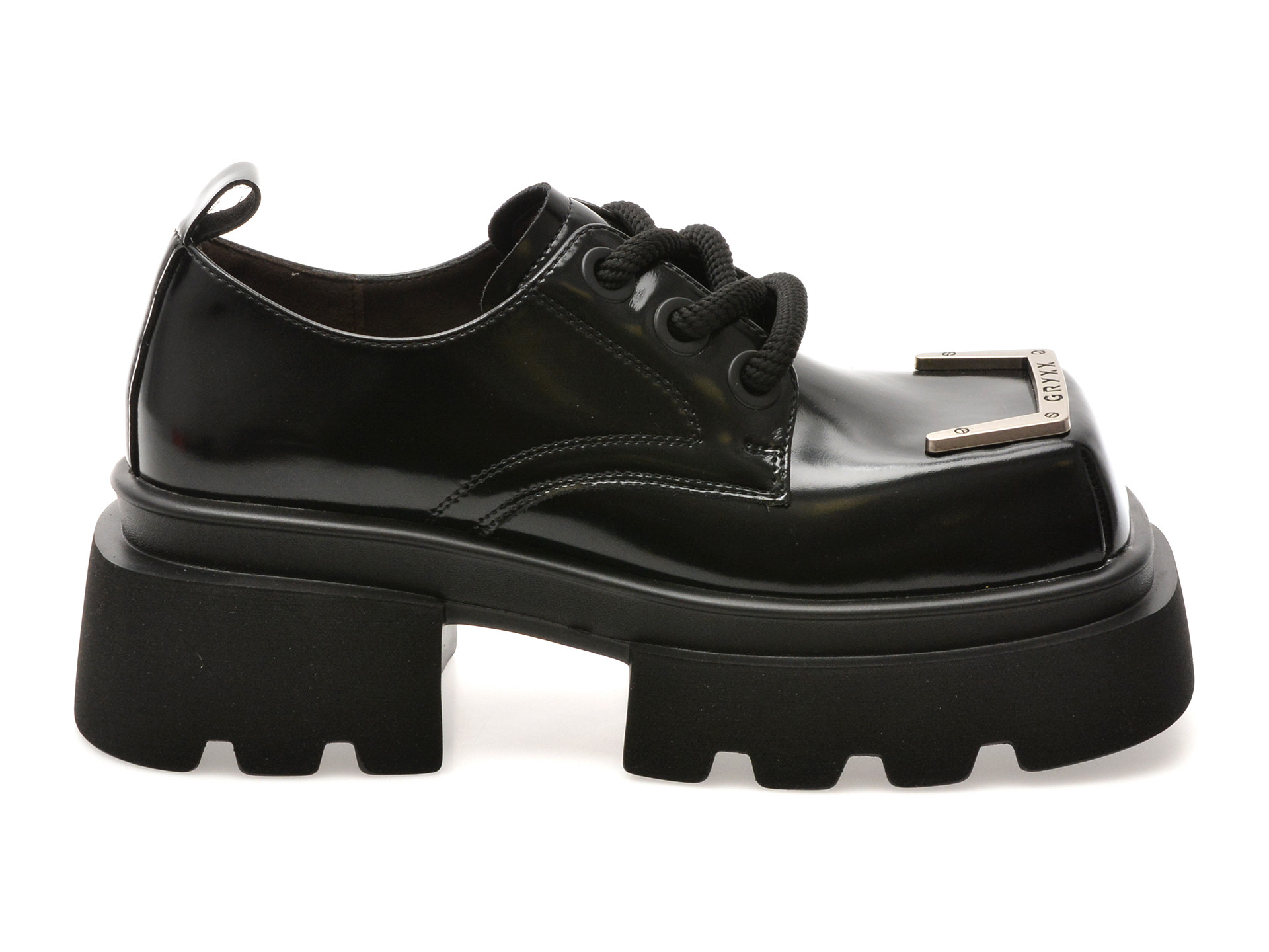 Pantofi GRYXX negri, 8502, din piele naturala