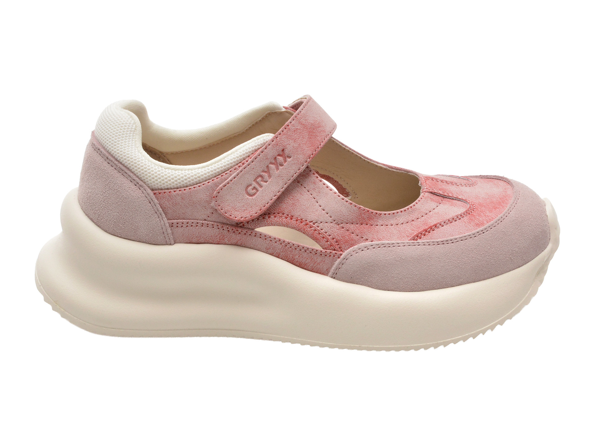 Pantofi sport GRYXX roz, 5L108, din piele naturala