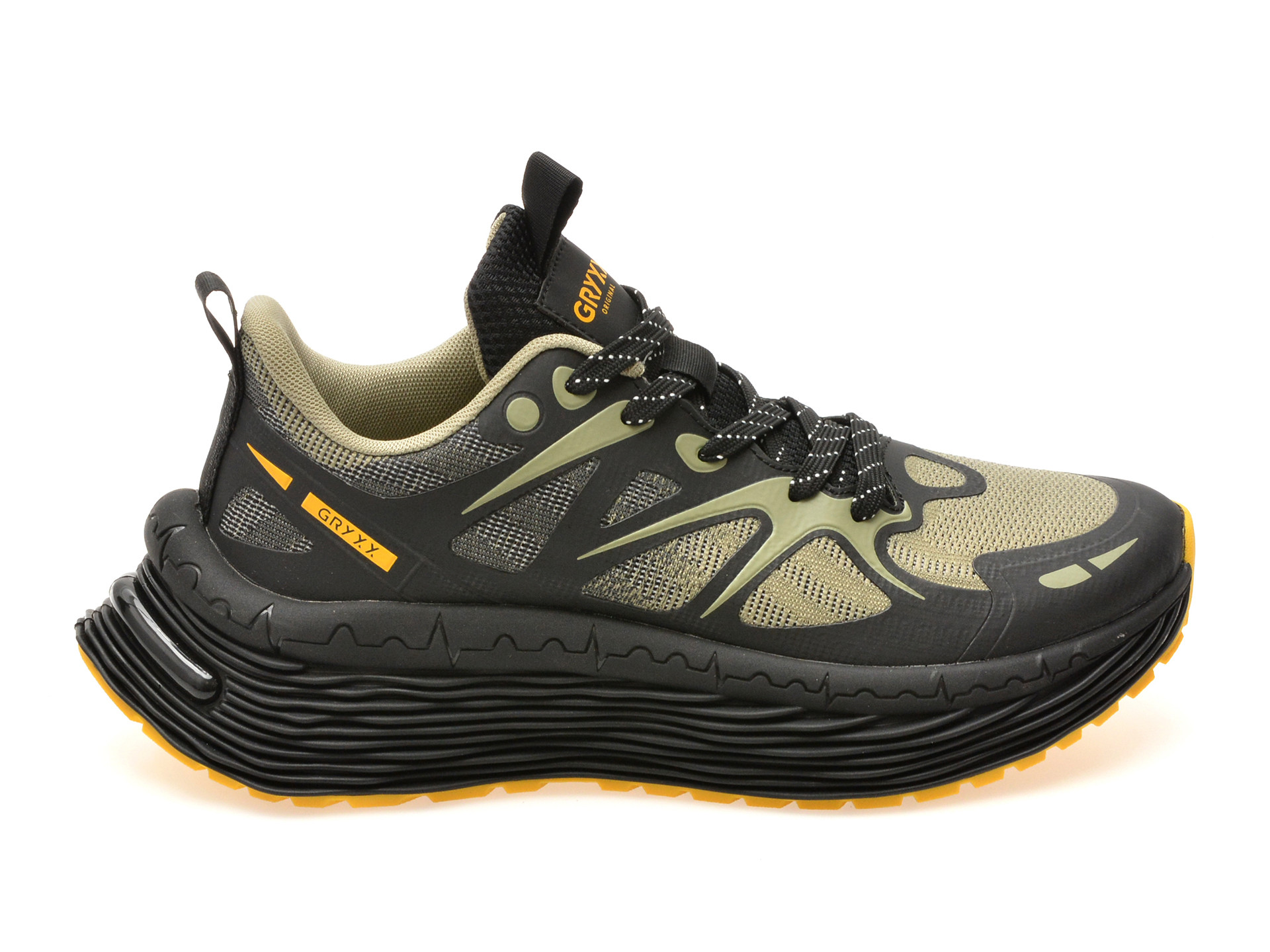 Pantofi sport GRYXX kaki, F6011, din material textil