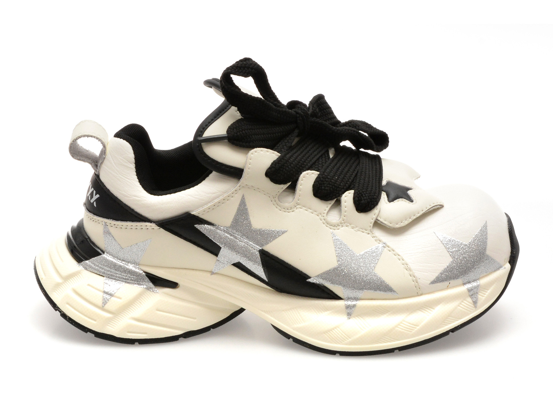 Pantofi sport GRYXX alb-negru, 109216, din piele naturala