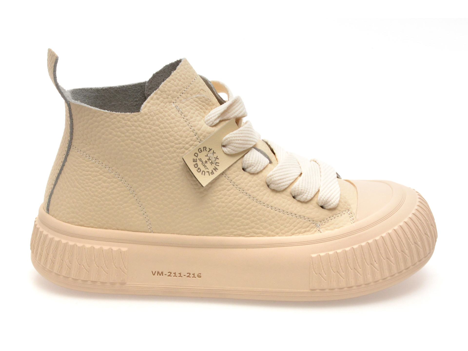 Ghete GRYXX bej, 2661, din piele naturala