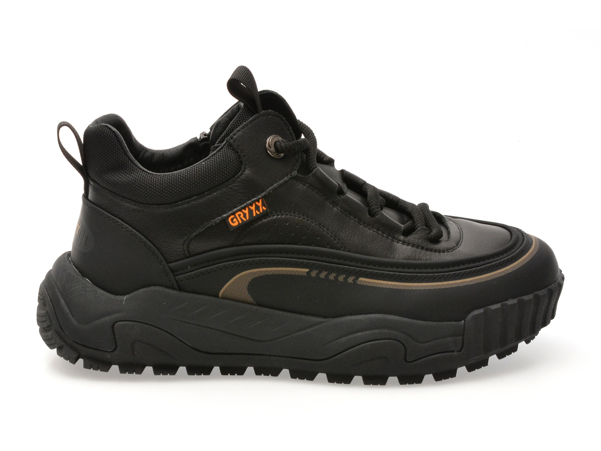 Ghete GRYXX negre, LN3, din piele naturala