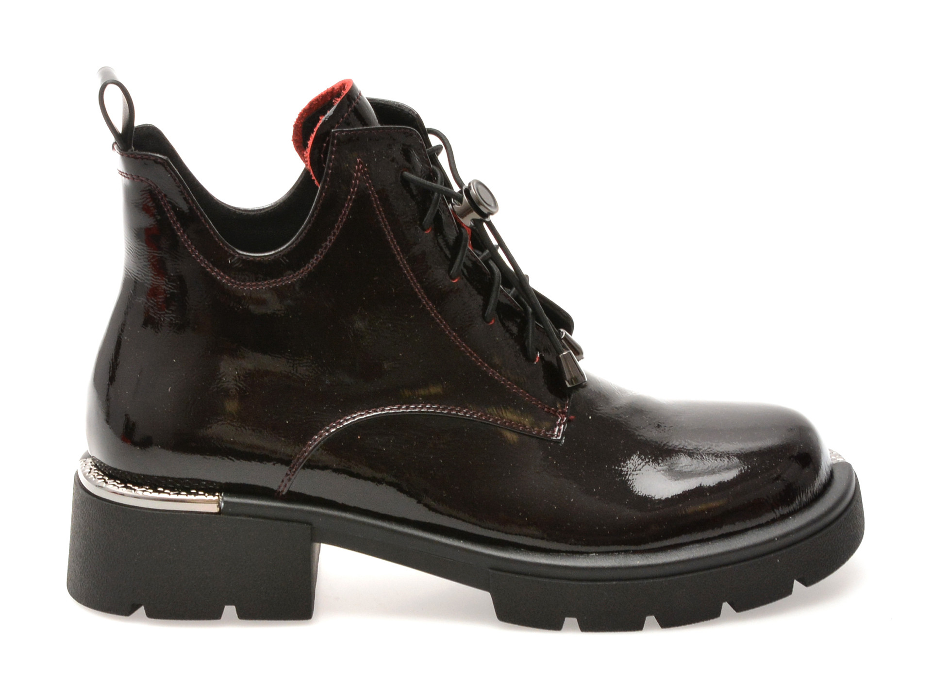 Ghete GRYXX visinii, M90B, din piele naturala lacuita