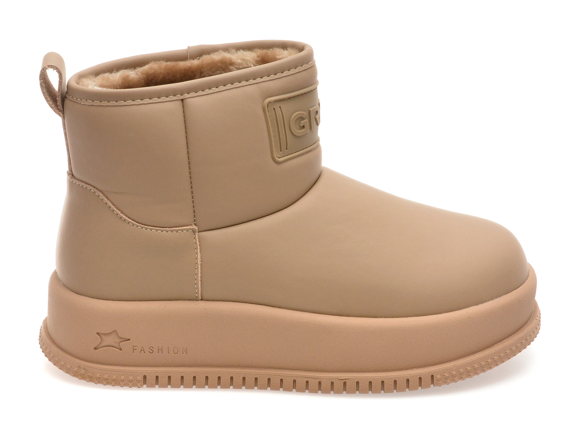 Ghete GRYXX bej, 936, din piele ecologica