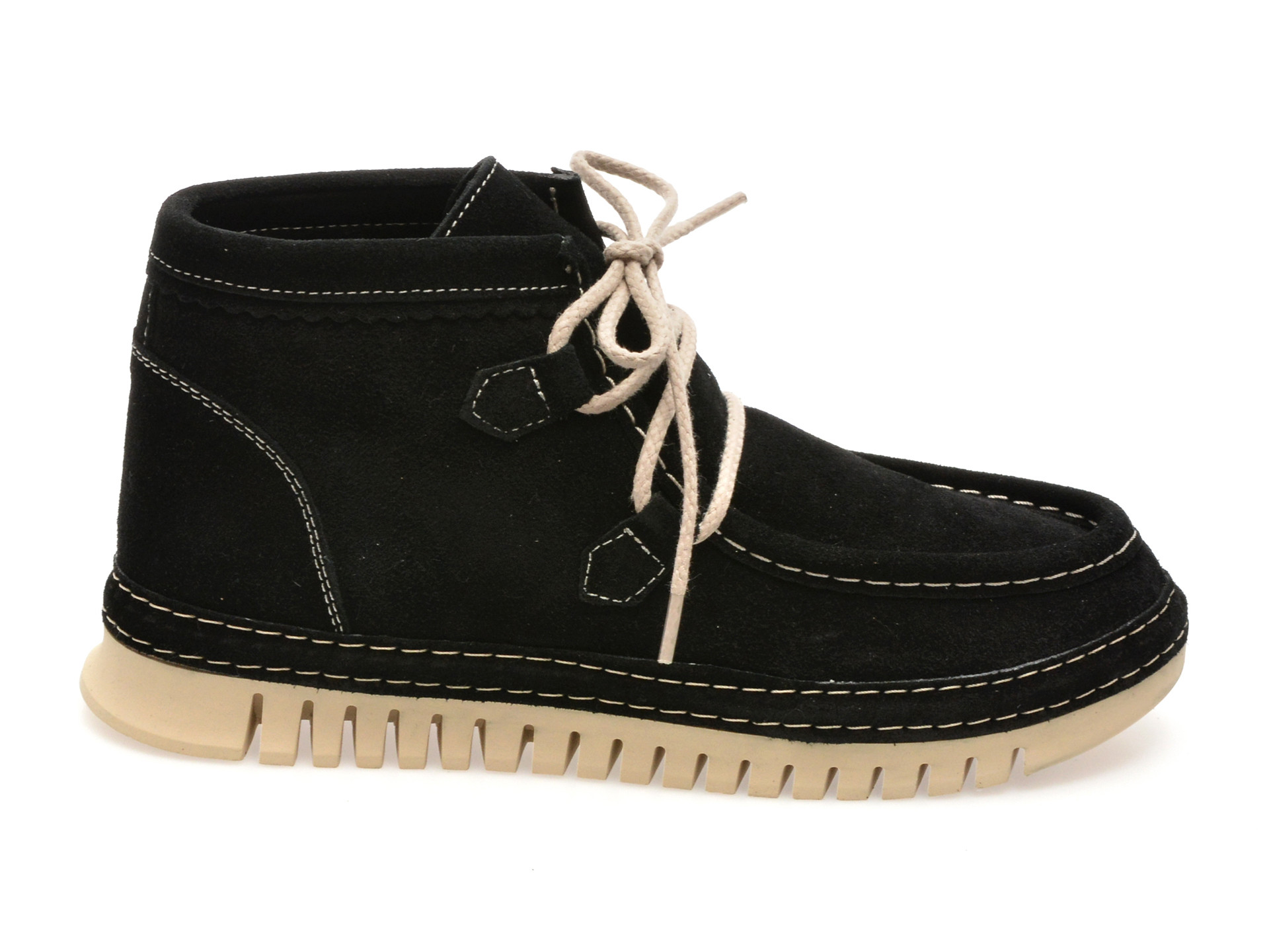 Ghete GRYXX negre, 3911502, din piele intoarsa