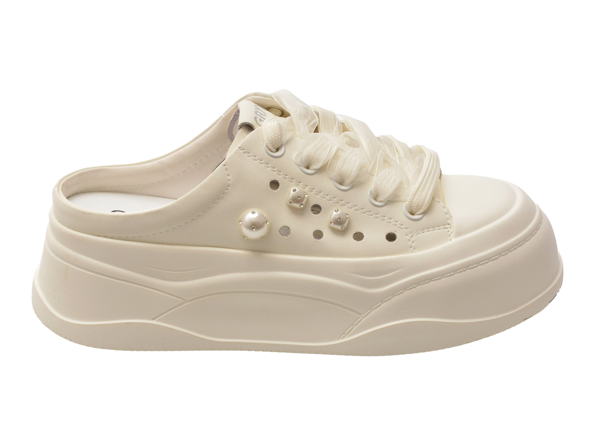 Pantofi sport GRYXX albi, C1926, din piele naturala