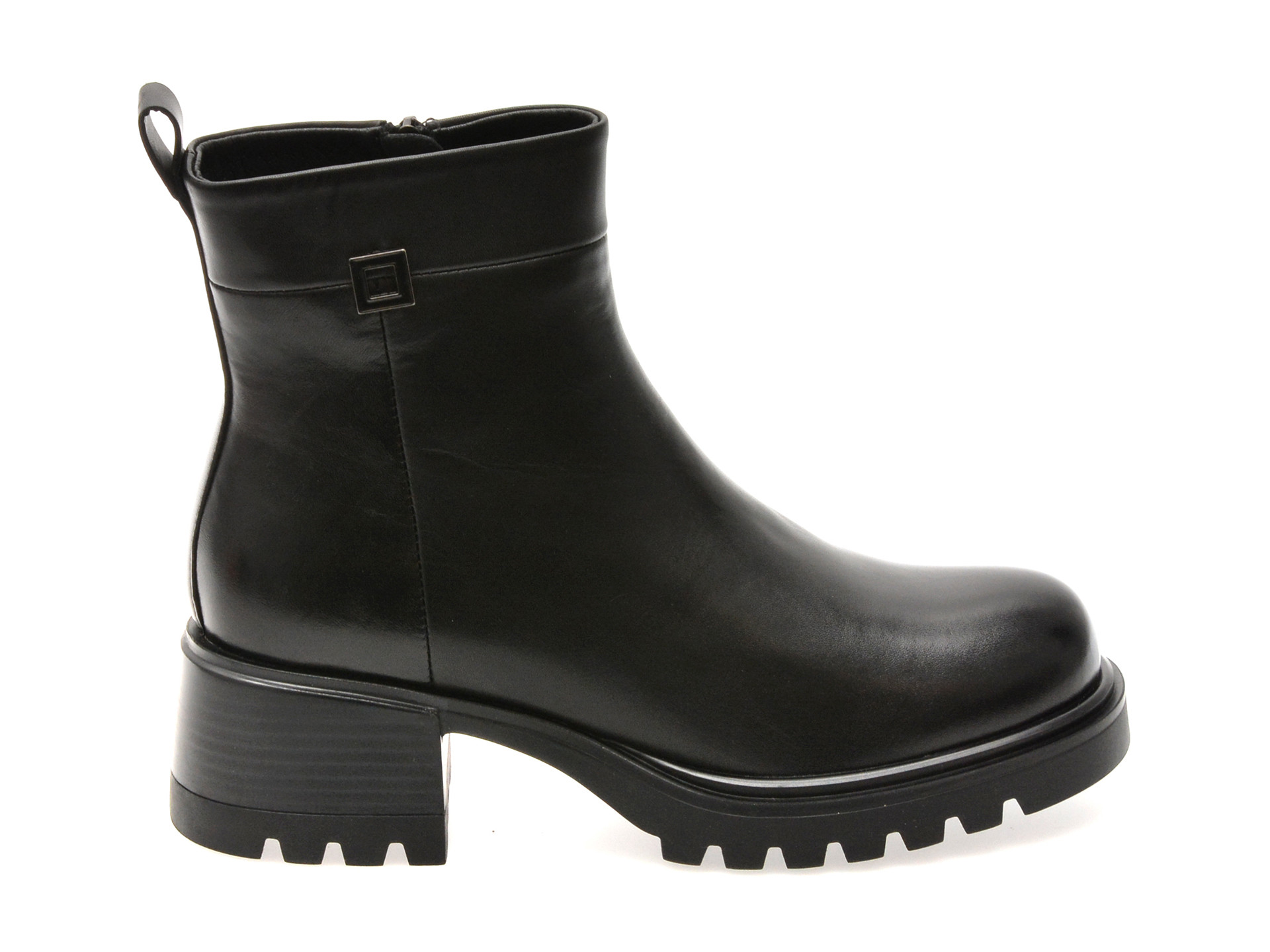 Ghete GRYXX negre, 5808, din piele naturala