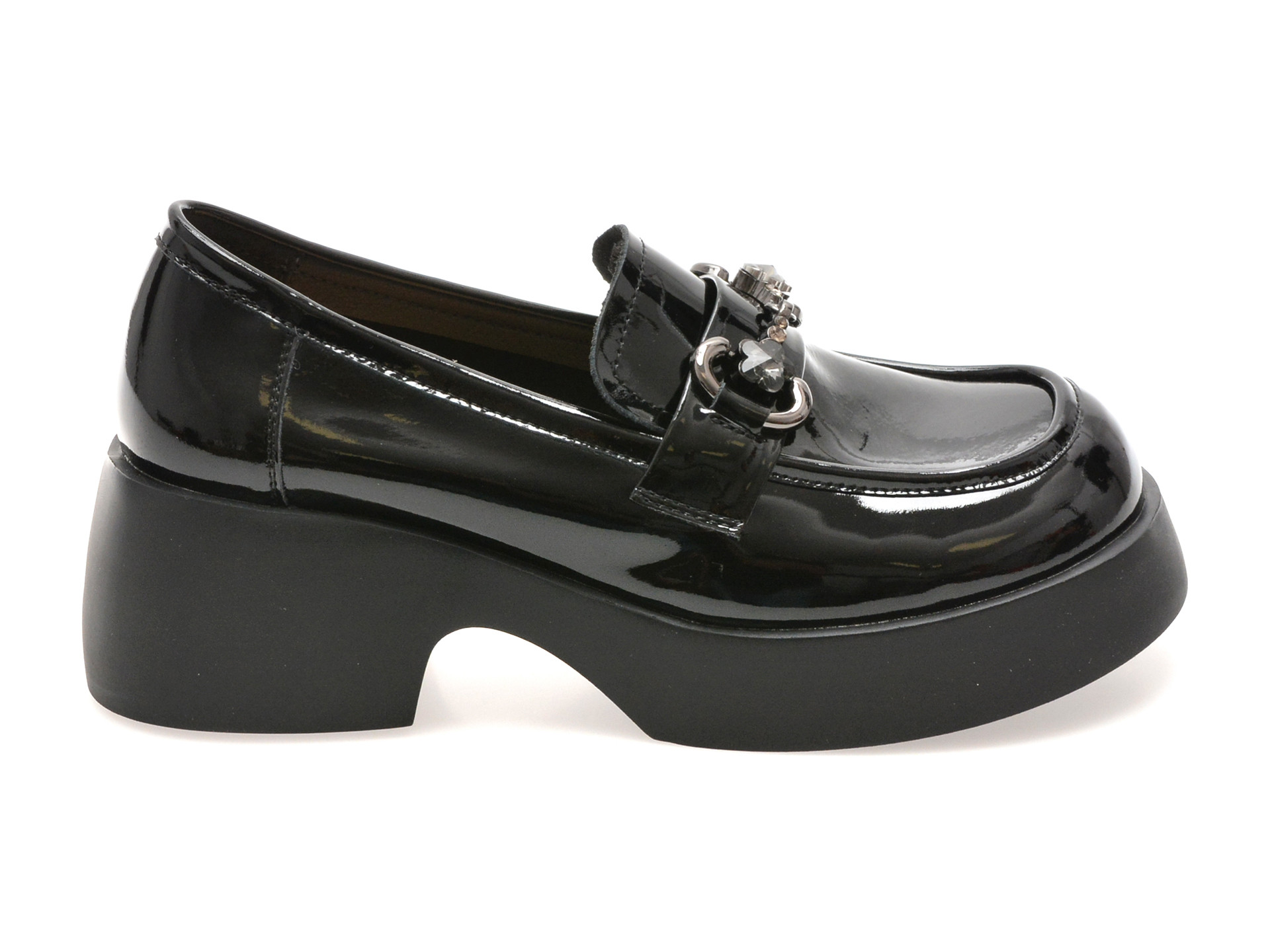 Mocasini GRYXX negri, 88170, din piele naturala lacuita