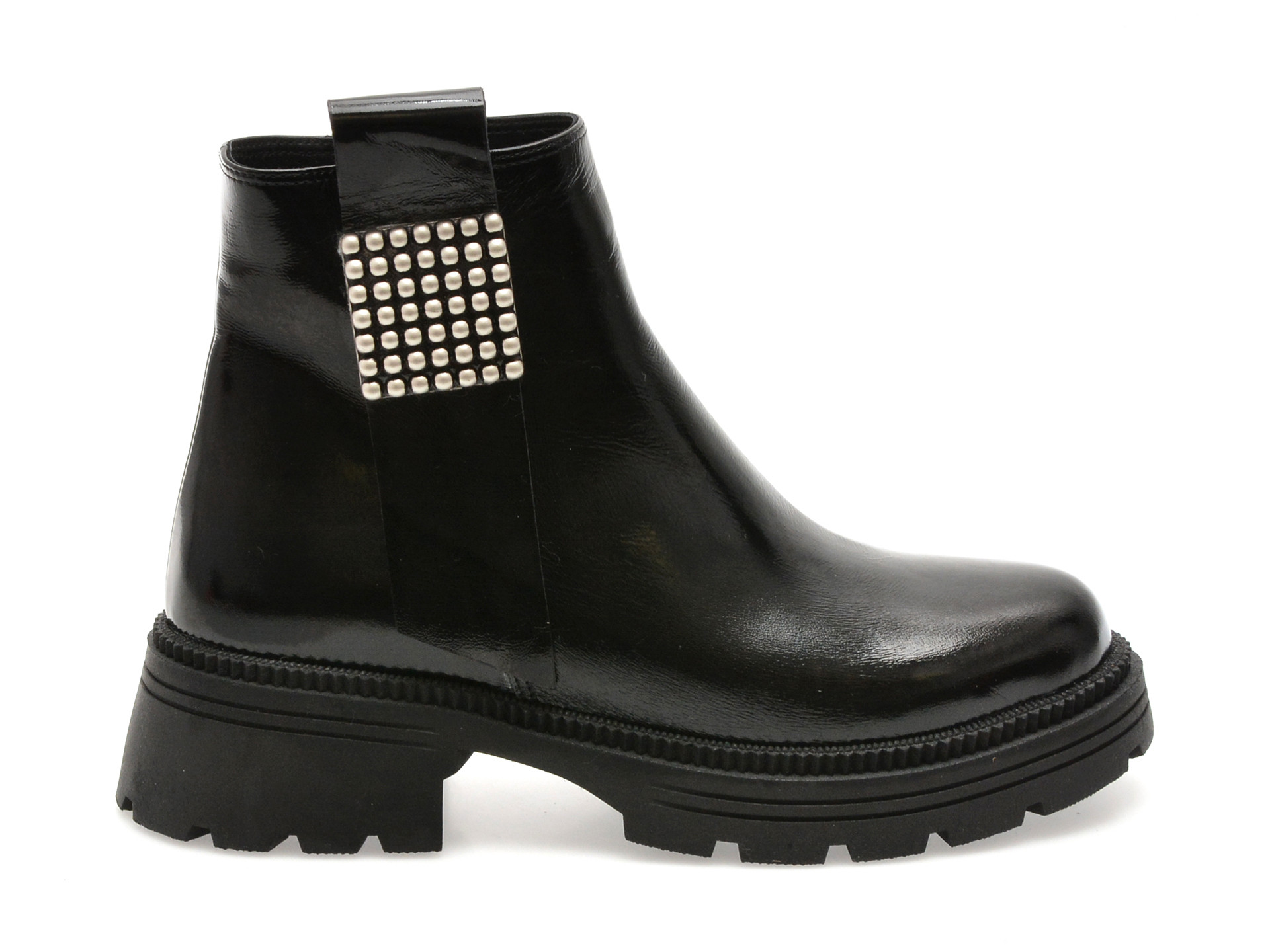 Ghete GRYXX negre, 2062172, din piele naturala lacuita