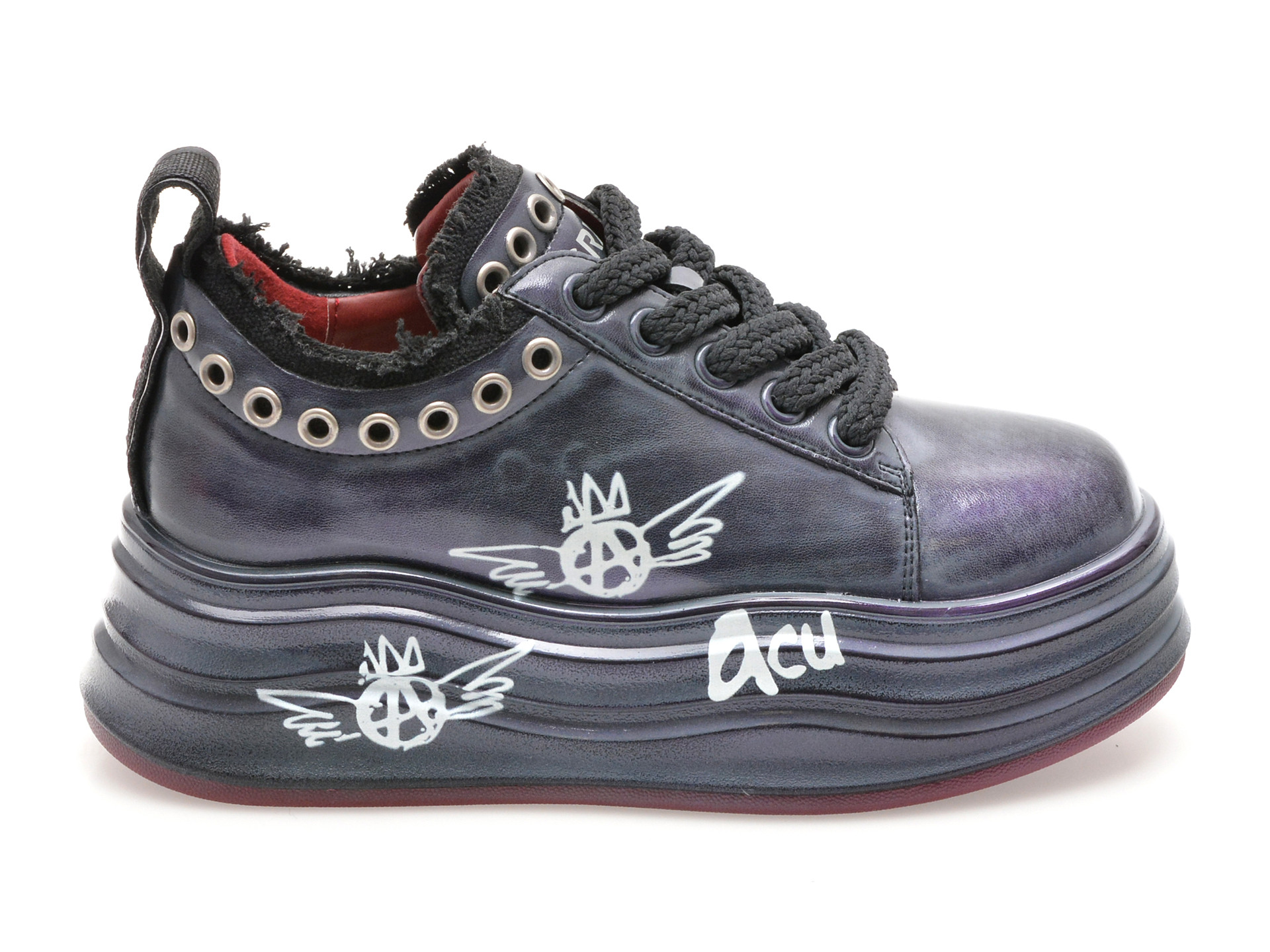 Pantofi sport GRYXX mov, 165, din piele naturala lacuita