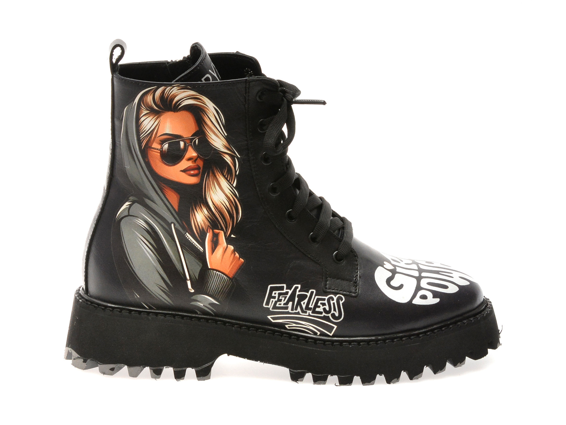 Ghete GRYXX negre, 5962331, din piele naturala