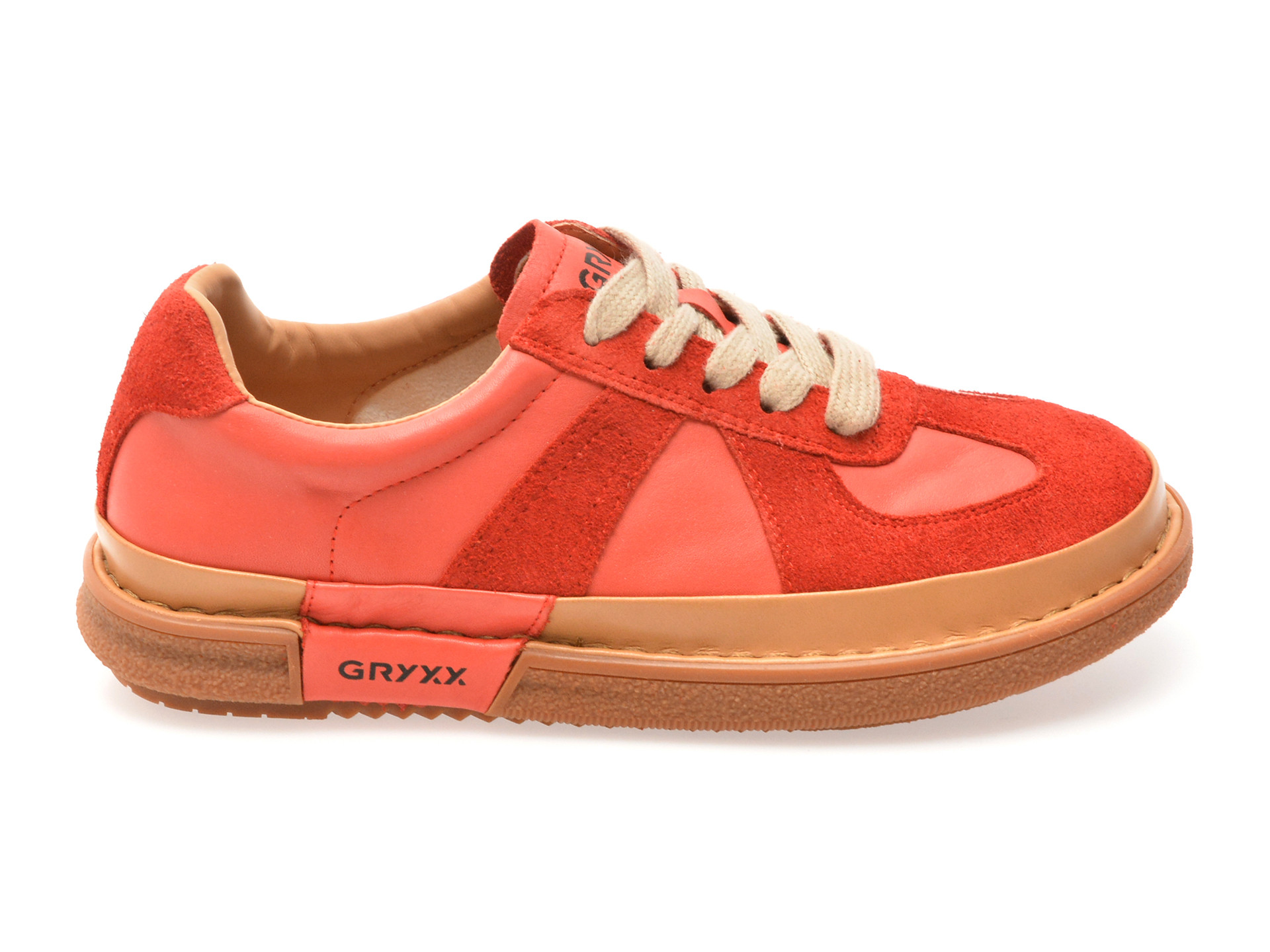 Pantofi sport GRYXX rosii, 55051, din piele naturala