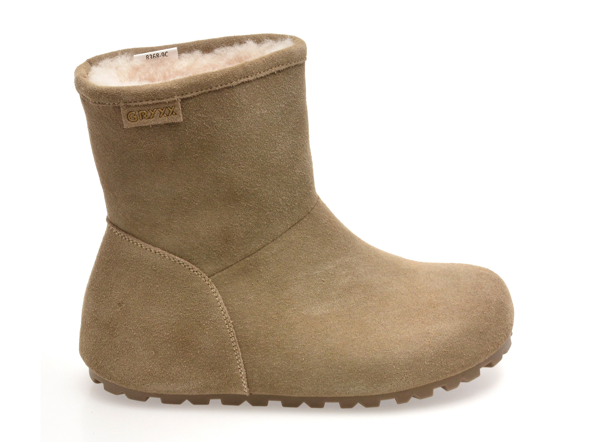 Ghete GRYXX bej, 8368, din piele intoarsa