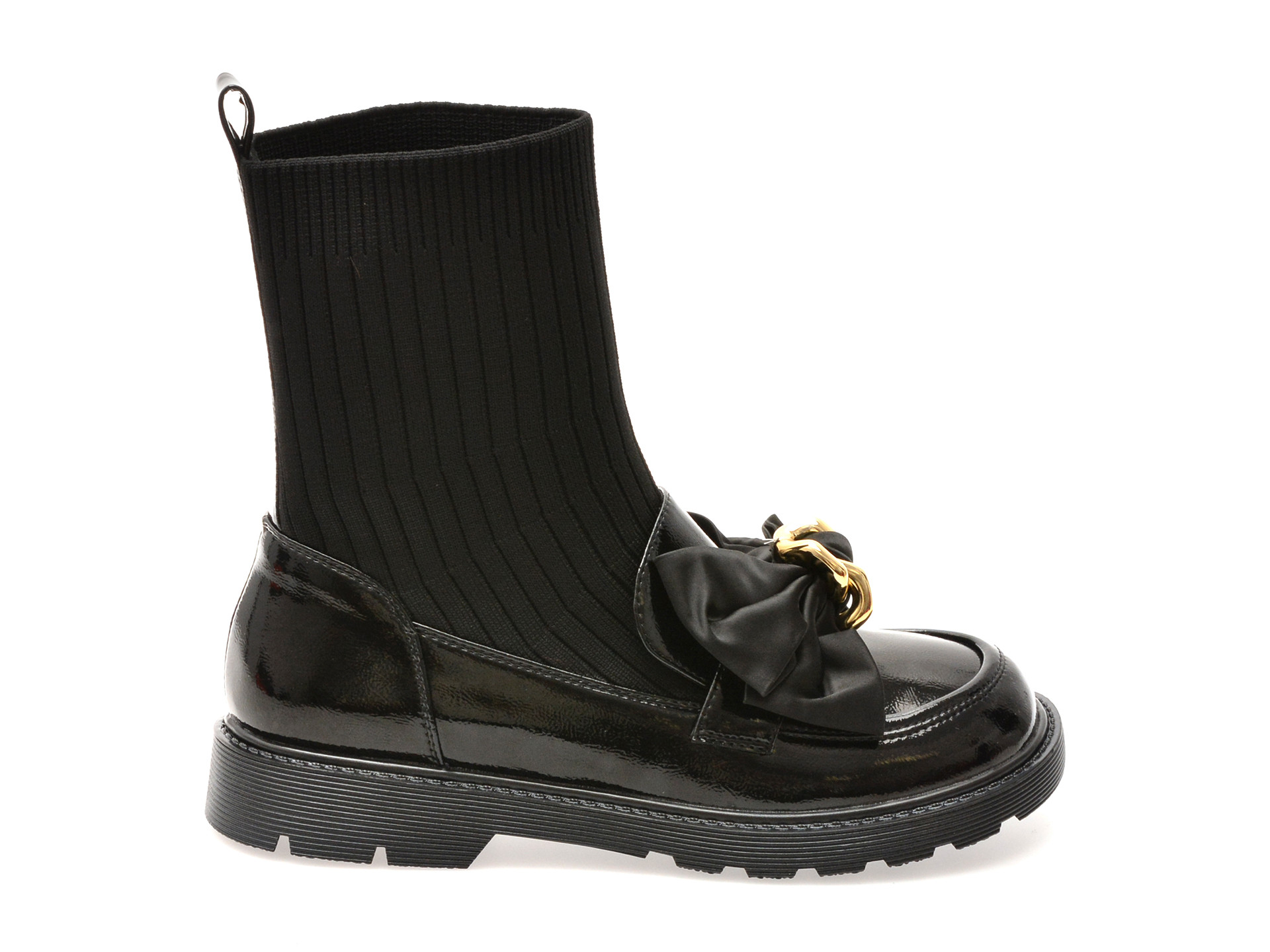 Ghete GRYXX negre, 5B292T, din piele naturala lacuita