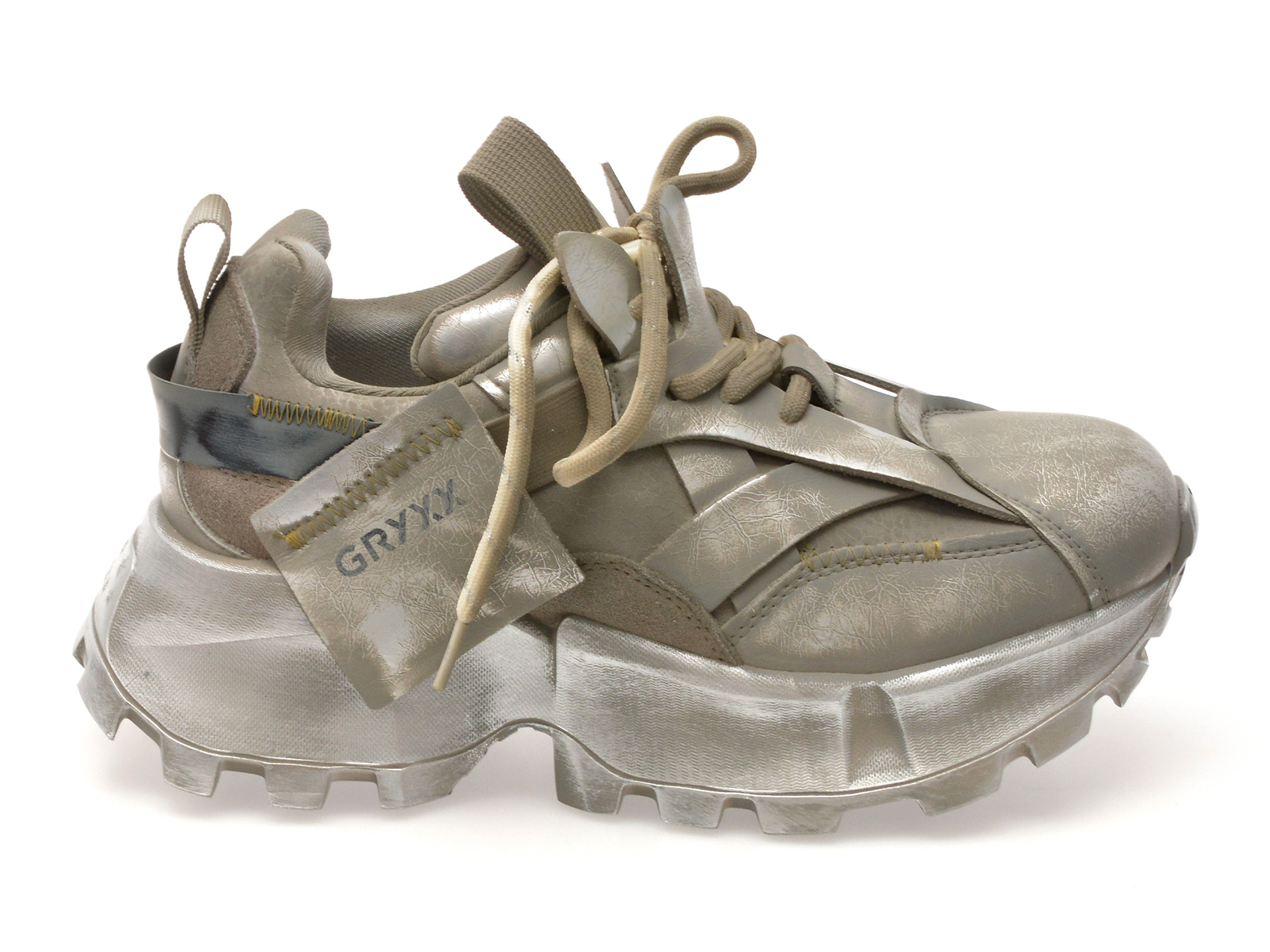 Pantofi sport GRYXX gri, 1701, din piele naturala