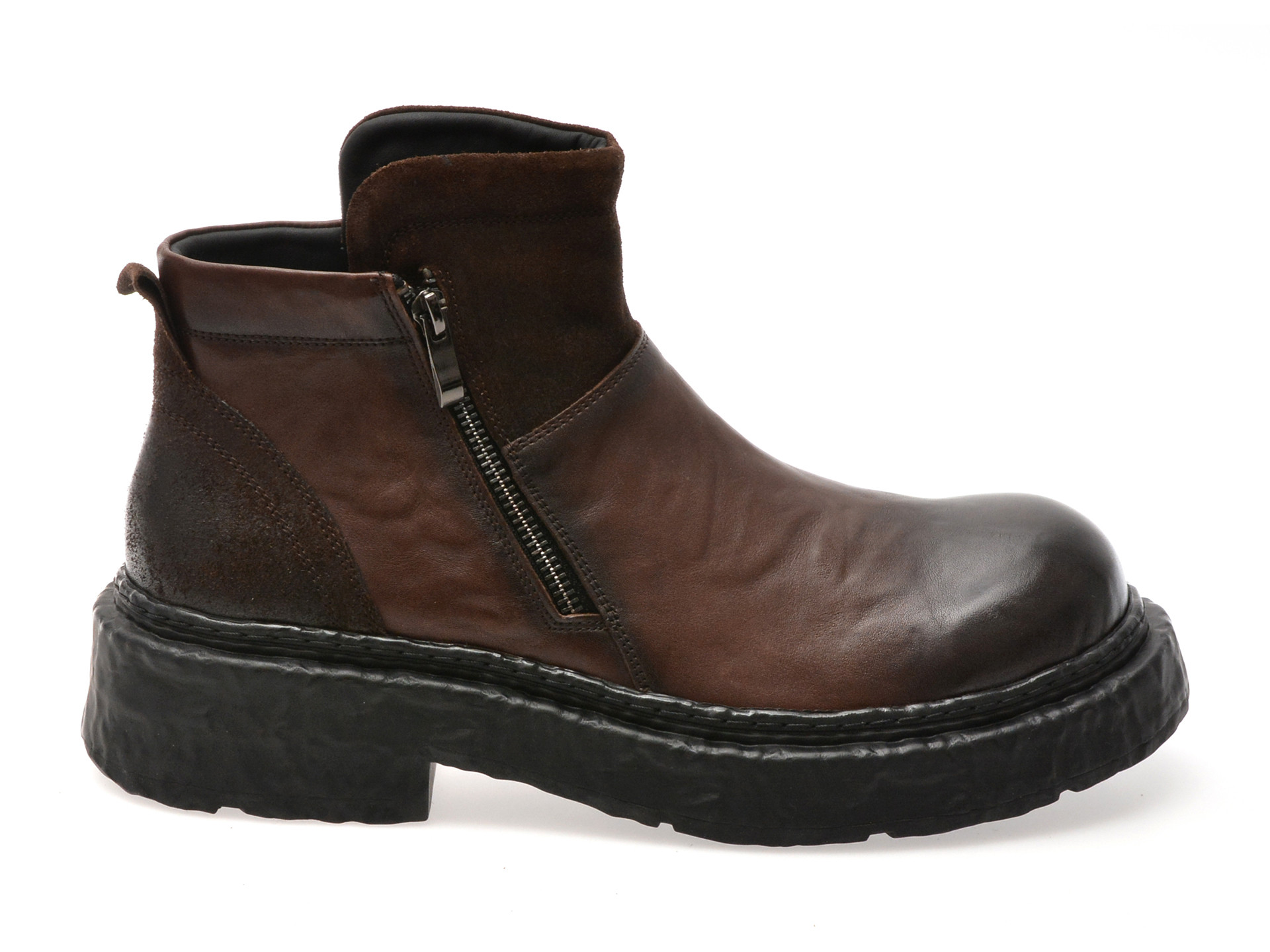 Ghete GRYXX maro, G7112, din piele naturala