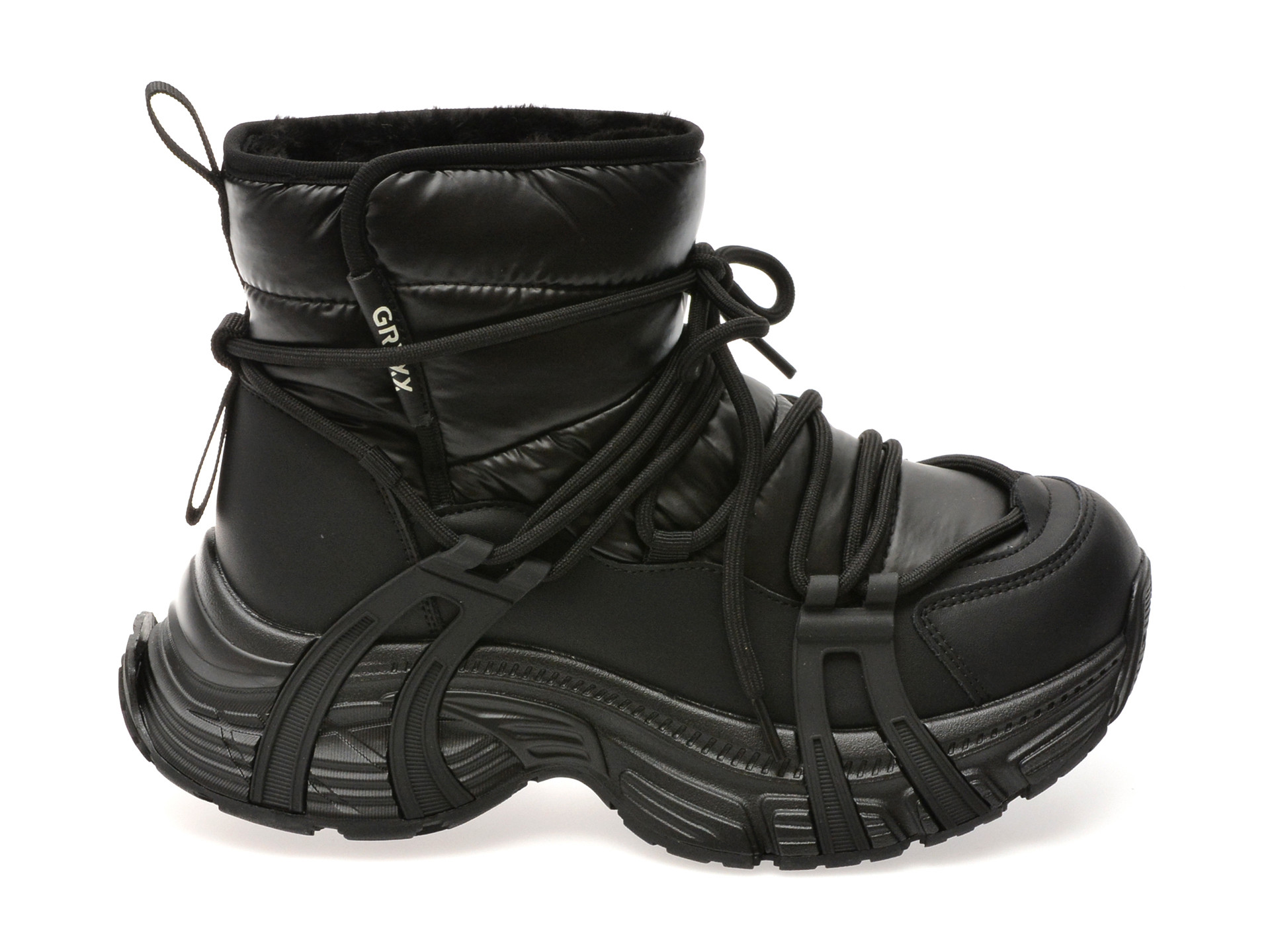 Ghete GRYXX negre, 25810, din material textil