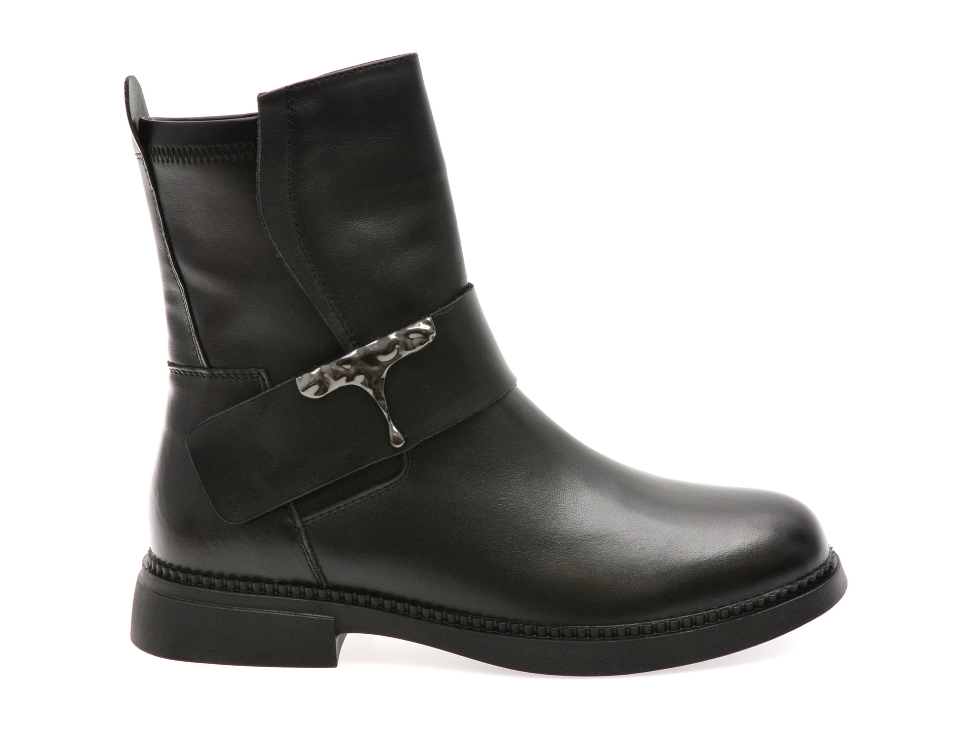 Ghete GRYXX negre, G719, din piele naturala