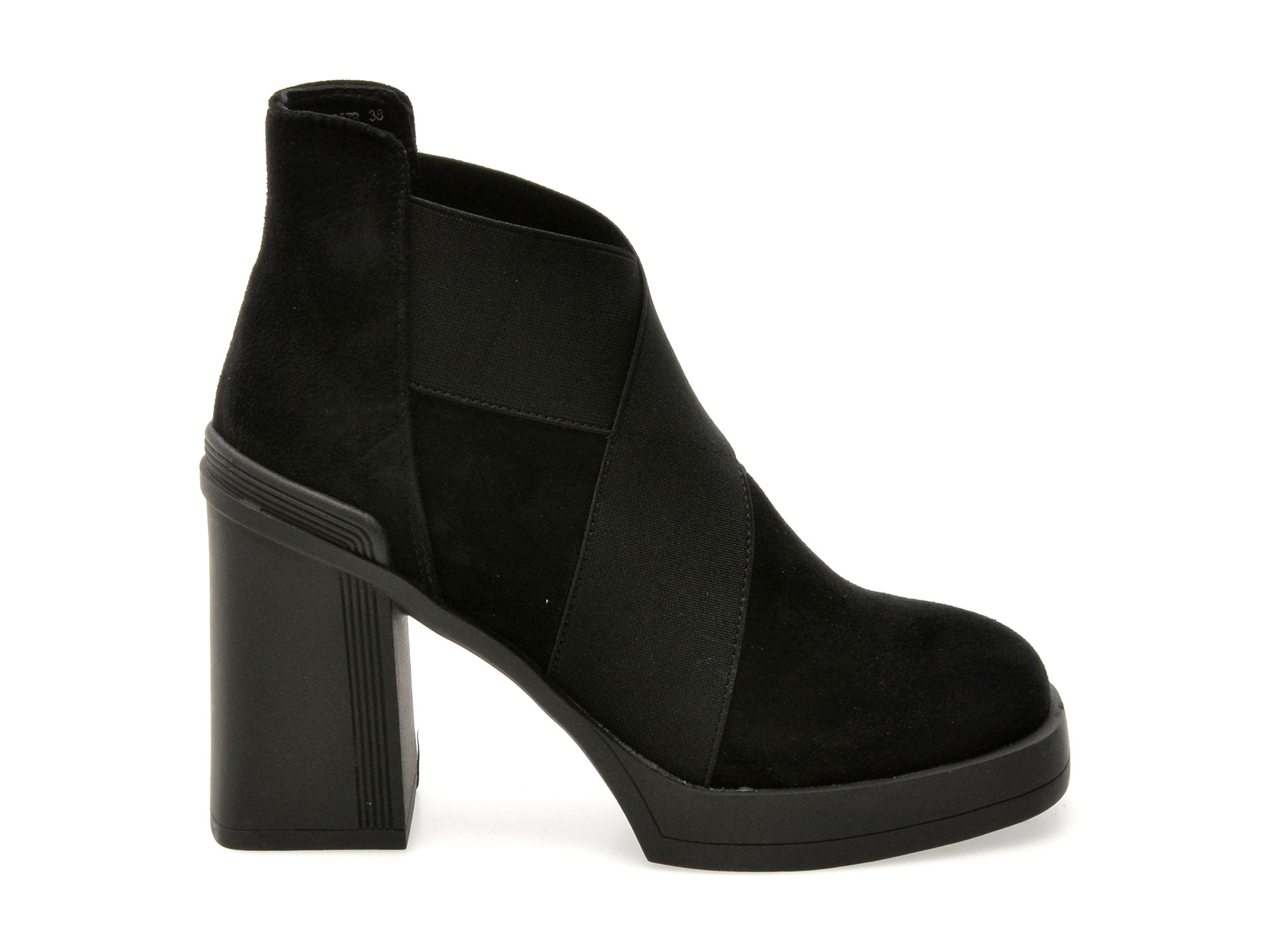 Botine GRYXX negre, H231, din piele intoarsa