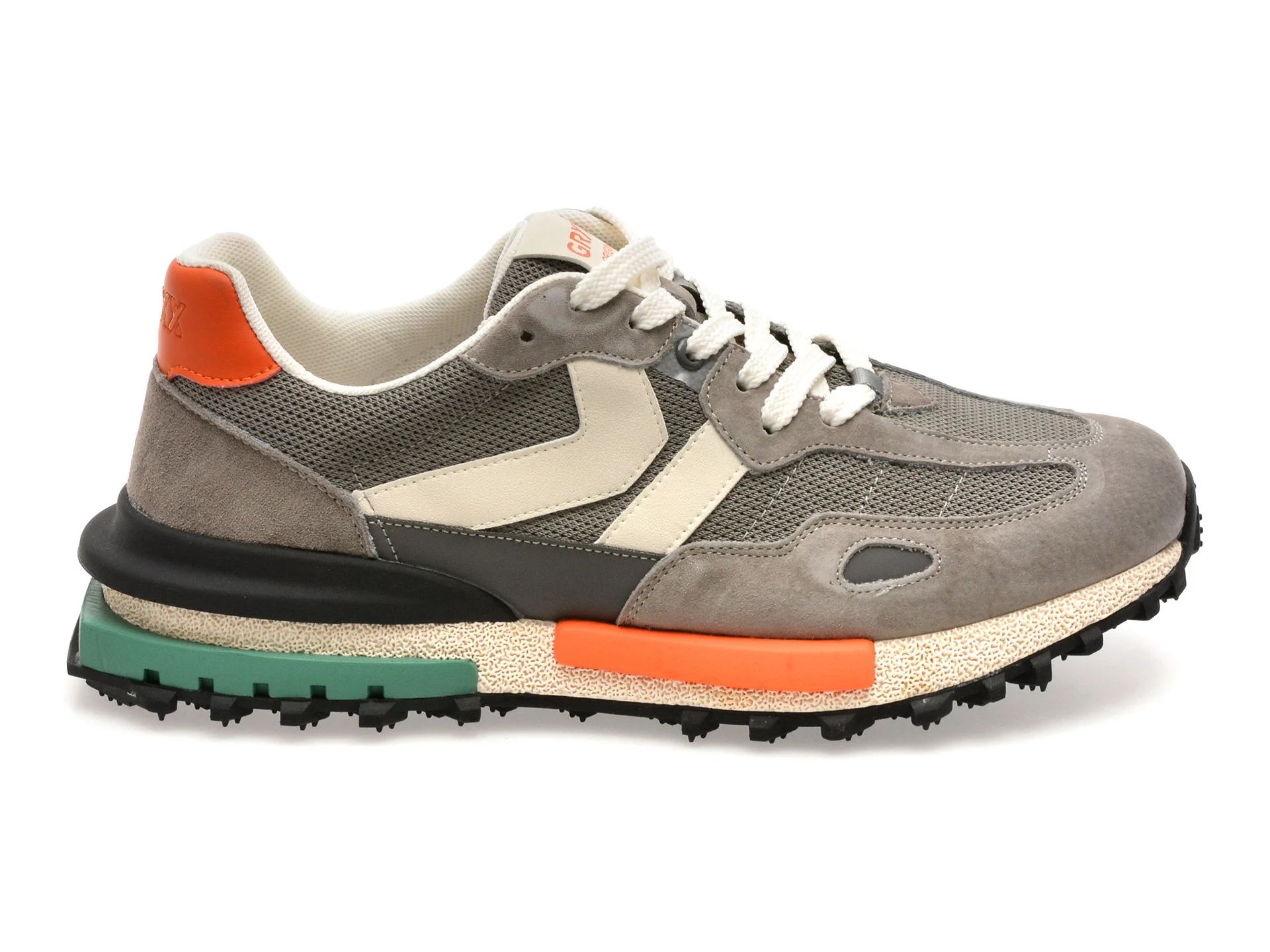 Pantofi sport GRYXX gri, 35021, din material textil si piele naturala