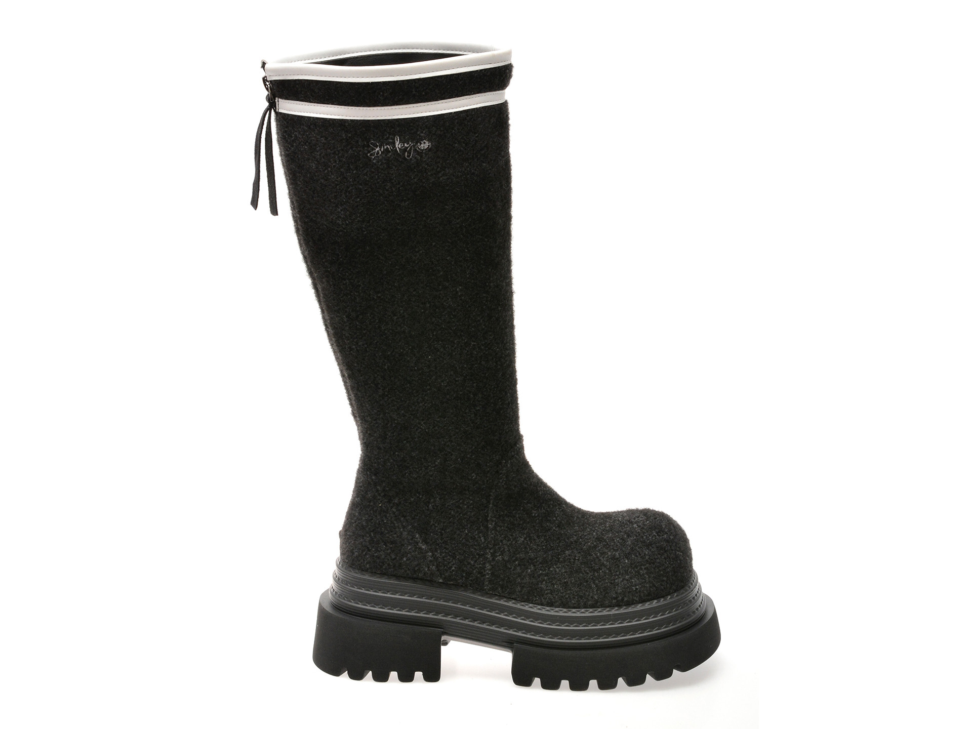 Cizme GRYXX negre, 6061, din material textil