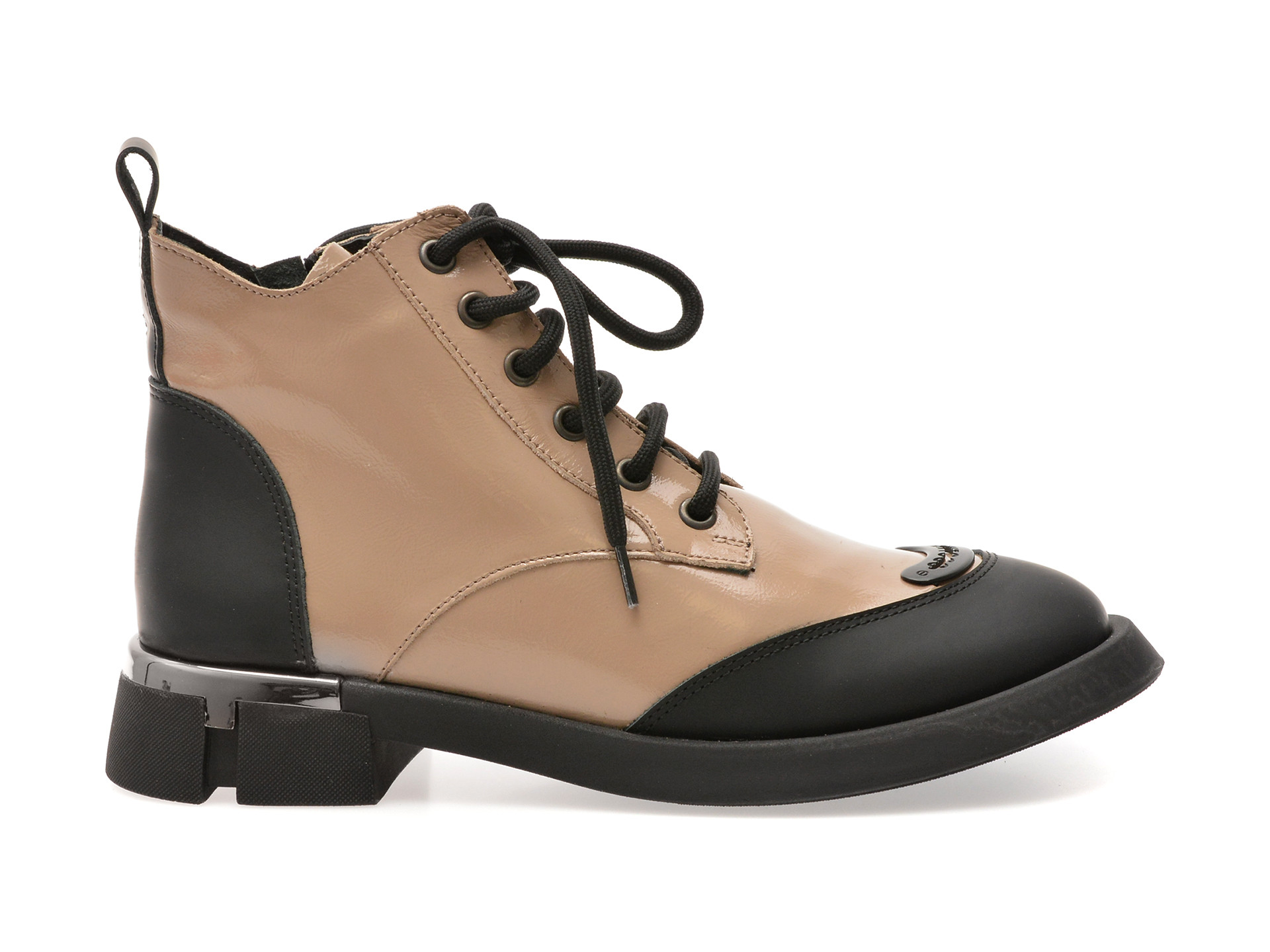 Ghete GRYXX gri, 527314, din piele naturala lacuita