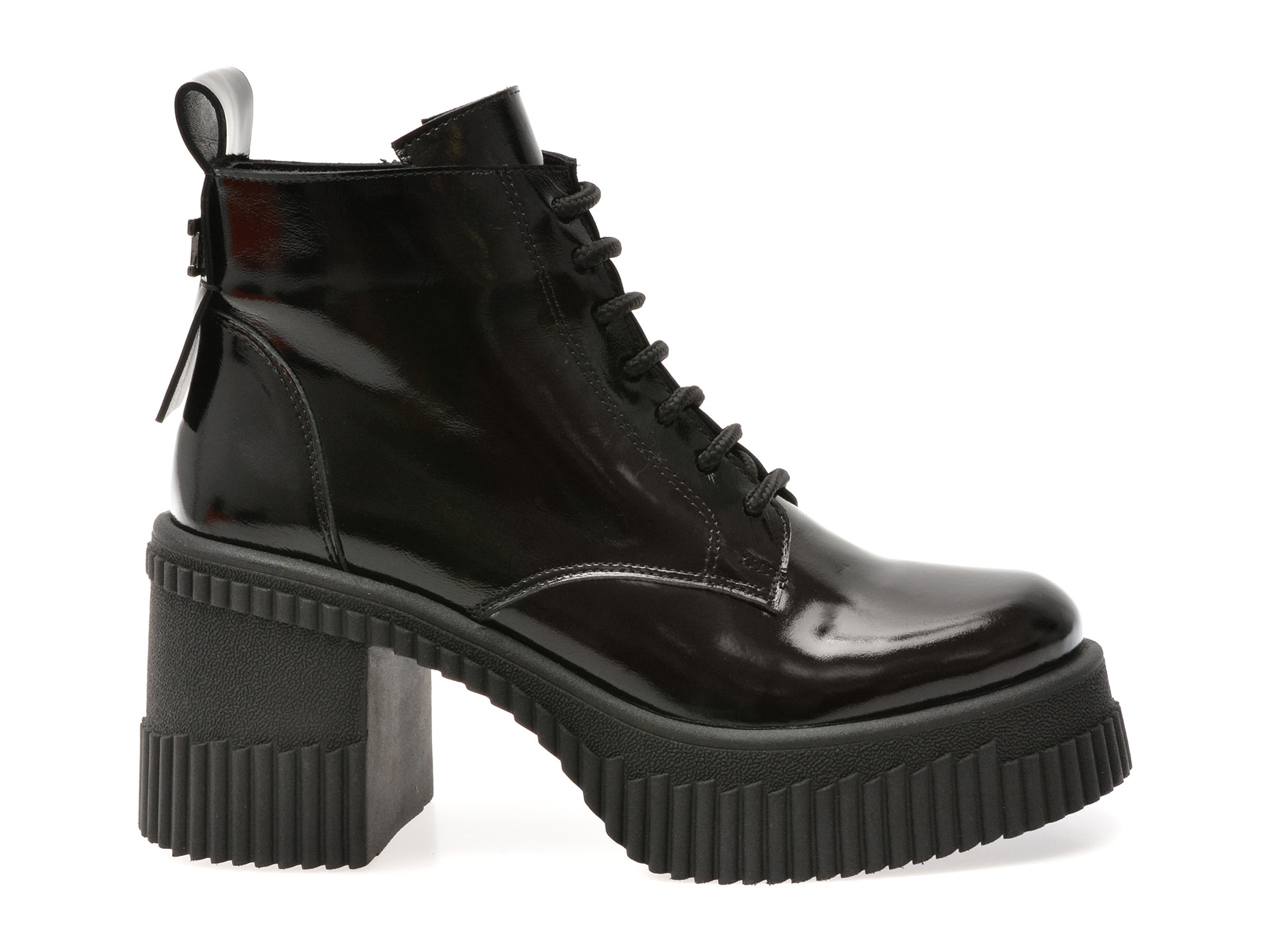 Ghete GRYXX negre, 1763831, din piele naturala lacuita