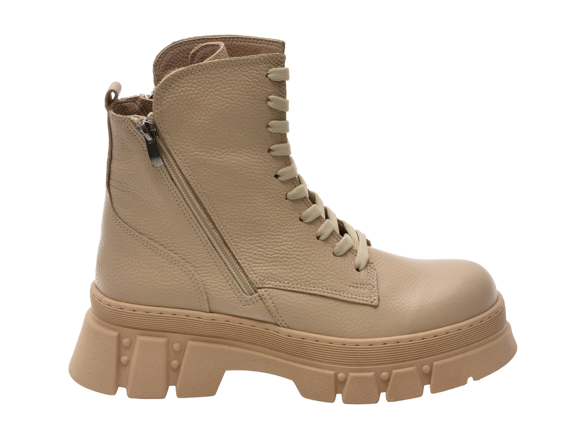 Ghete GRYXX nude, 091T113, din piele naturala