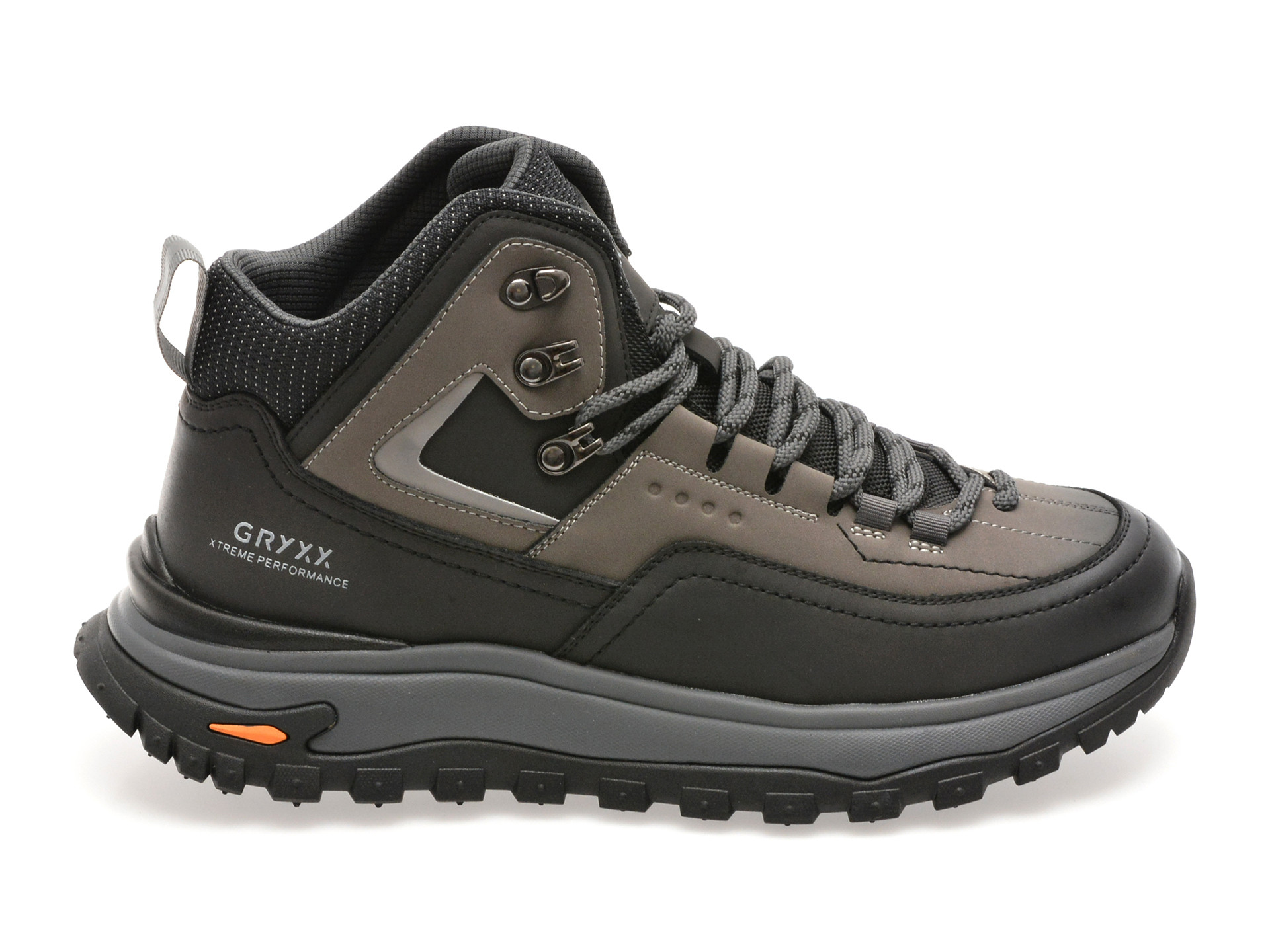 Ghete GRYXX gri, 93590, din piele naturala